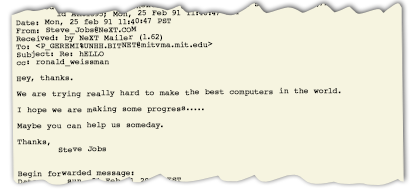 Mail From Steve Jobs